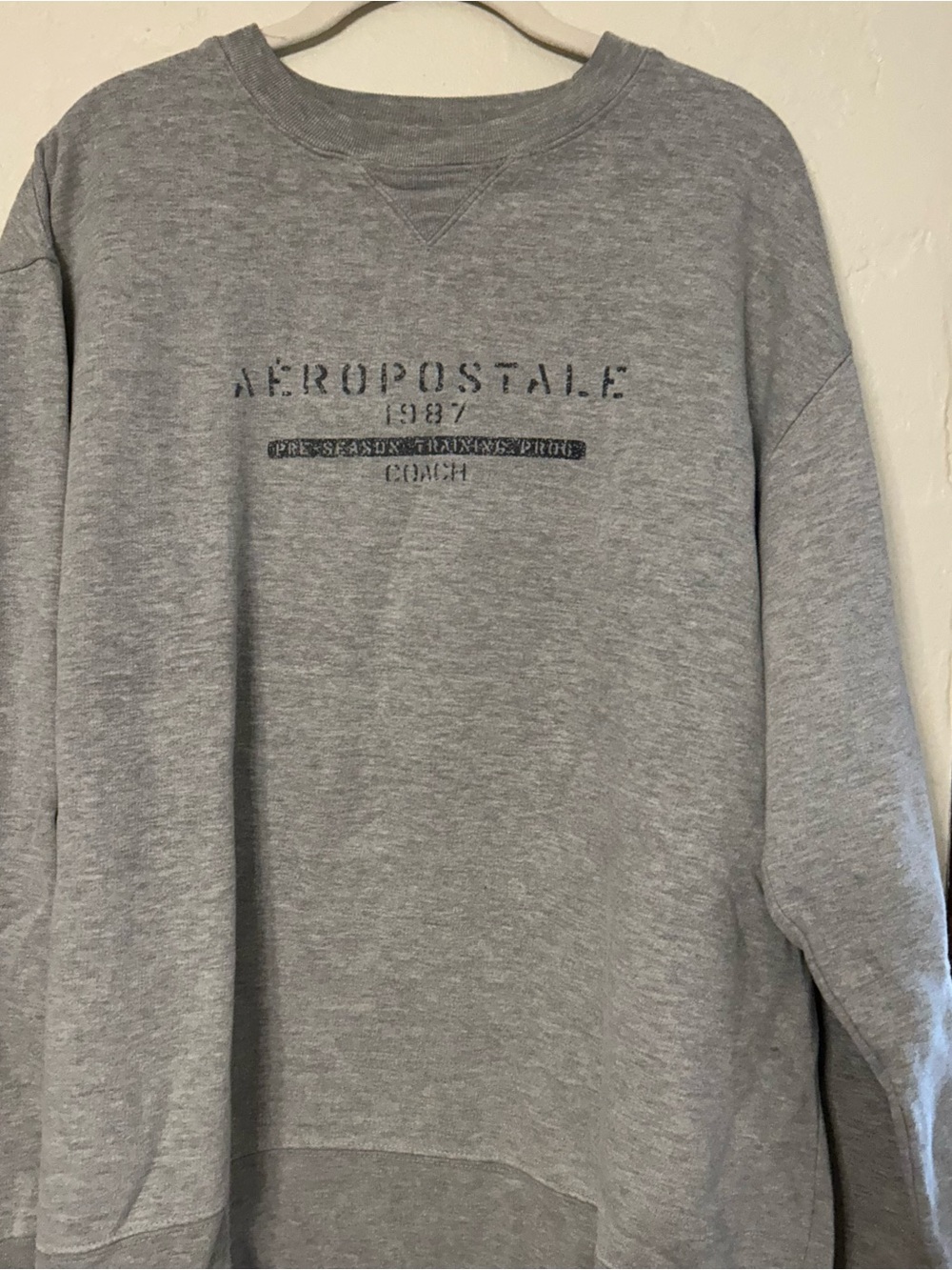 Aeropostale Heather Gray Logo Pullover